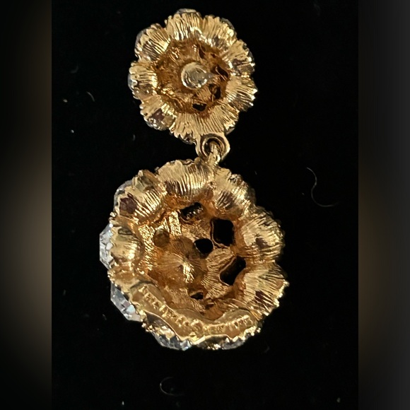 Beautiful Kate Spade, rhinestone and gold earrings - Picture 5 of 12